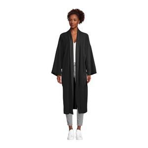 World Market Black Fleece Open Front Duster Jacket with Pockets Size OS